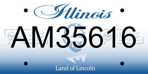 AM35616 Illinois License Plate
