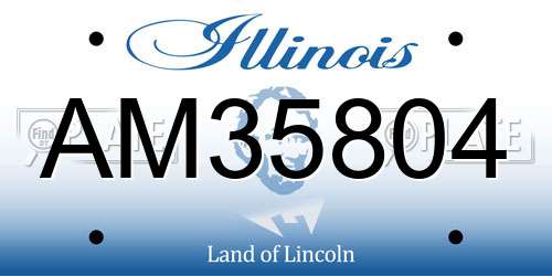 AM35804 Illinois License Plate