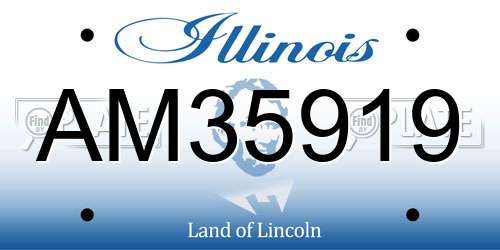 AM35919 Illinois License Plate