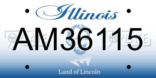AM36115 Illinois License Plate