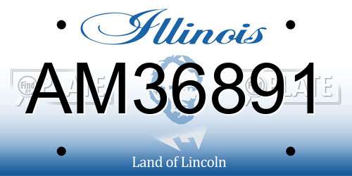 AM36891 Illinois License Plate