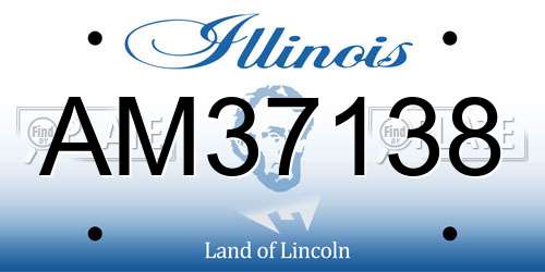 AM37138 Illinois License Plate
