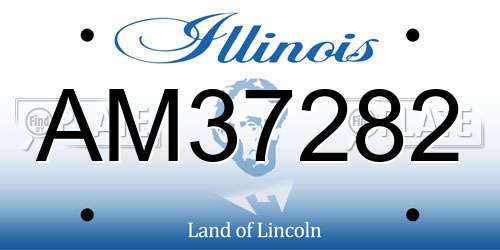 AM37282 Illinois License Plate