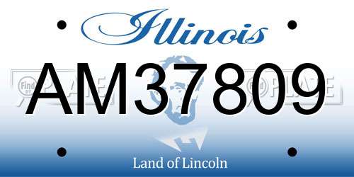 AM37809 Illinois License Plate