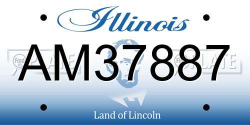 AM37887 Illinois License Plate