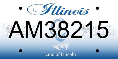 AM38215 Illinois License Plate