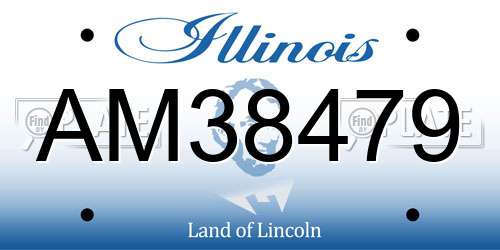 AM38479 Illinois License Plate
