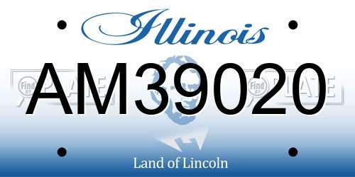 AM39020 Illinois License Plate