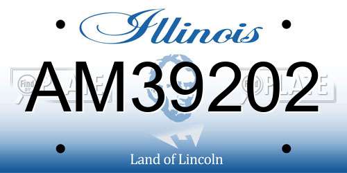 AM39202 Illinois License Plate