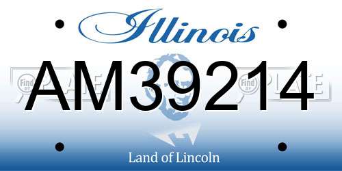 AM39214 Illinois License Plate