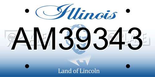AM39343 Illinois License Plate