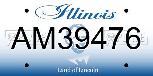 AM39476 Illinois License Plate
