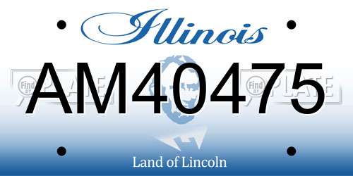 AM40475 Illinois License Plate