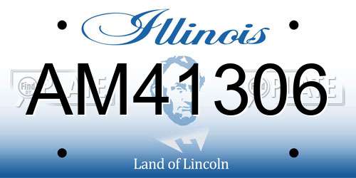 AM41306 Illinois License Plate