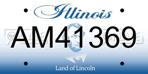 AM41369 Illinois License Plate