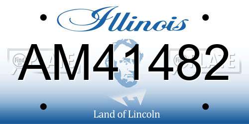 AM41482 Illinois License Plate