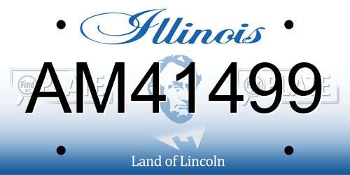 AM41499 Illinois License Plate