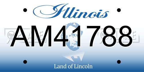 AM41788 Illinois License Plate