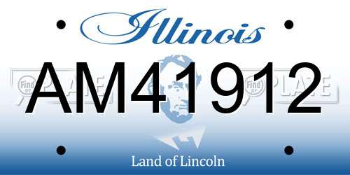 AM41912 Illinois License Plate