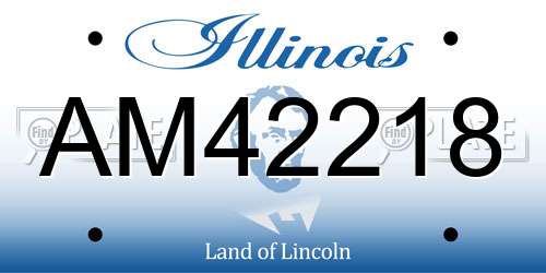 AM42218 Illinois License Plate