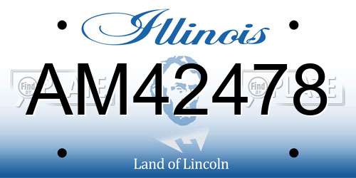 AM42478 Illinois License Plate