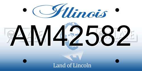 AM42582 Illinois License Plate