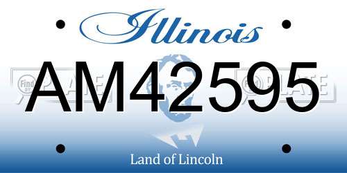 AM42595 Illinois License Plate