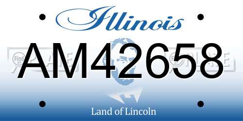 AM42658 Illinois License Plate