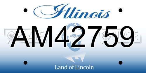 AM42759 Illinois License Plate