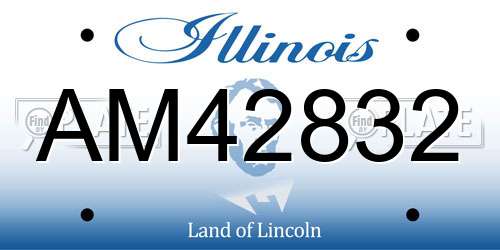 AM42832 Illinois License Plate
