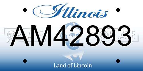 AM42893 Illinois License Plate