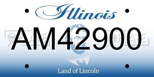 AM42900 Illinois License Plate