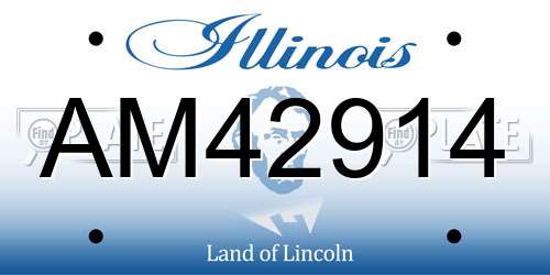 AM42914 Illinois License Plate
