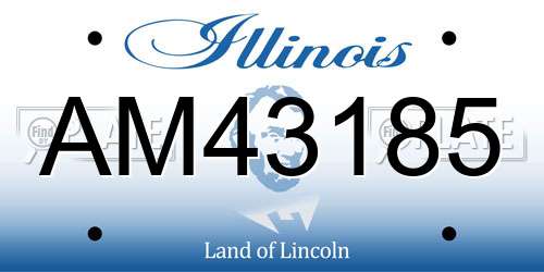 AM43185 Illinois License Plate