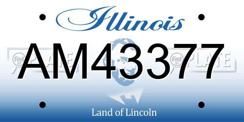 AM43377 Illinois License Plate