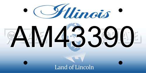 AM43390 Illinois License Plate