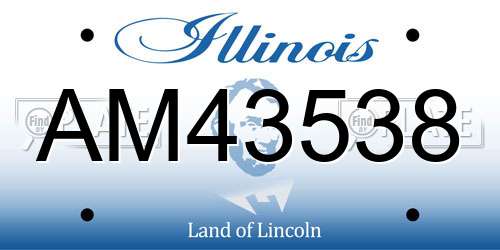 AM43538 Illinois License Plate