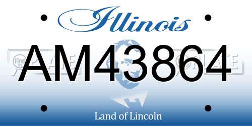 AM43864 Illinois License Plate