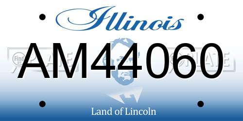 AM44060 Illinois License Plate