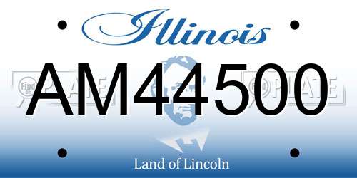 AM44500 Illinois License Plate