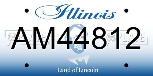 AM44812 Illinois License Plate