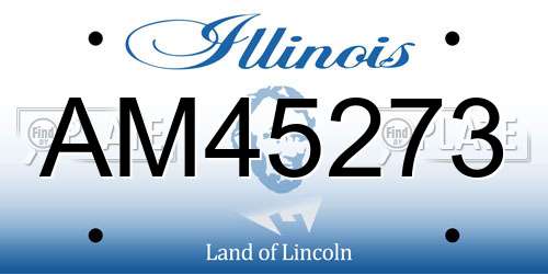 AM45273 Illinois License Plate