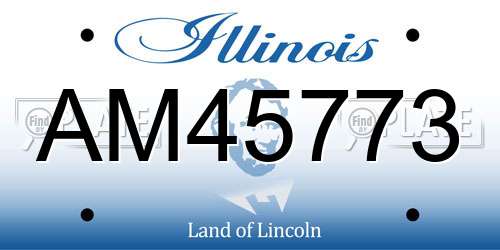 AM45773 Illinois License Plate