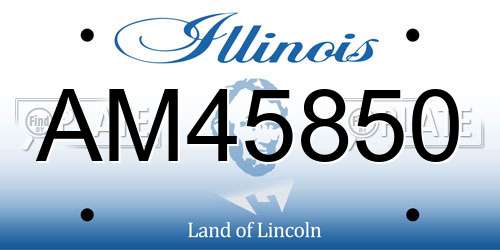 AM45850 Illinois License Plate