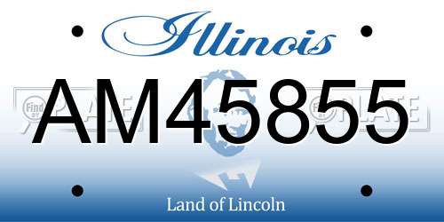 AM45855 Illinois License Plate