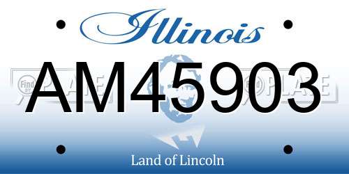 AM45903 Illinois License Plate