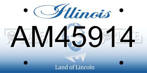 AM45914 Illinois License Plate