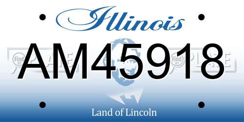AM45918 Illinois License Plate