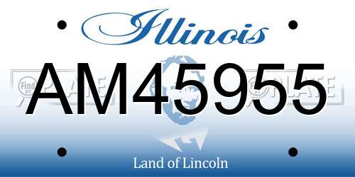 AM45955 Illinois License Plate
