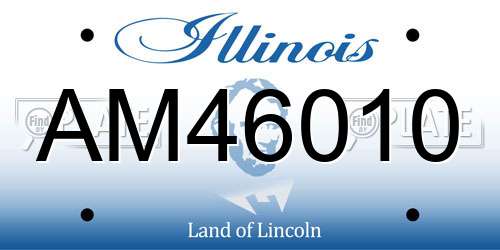 AM46010 Illinois License Plate